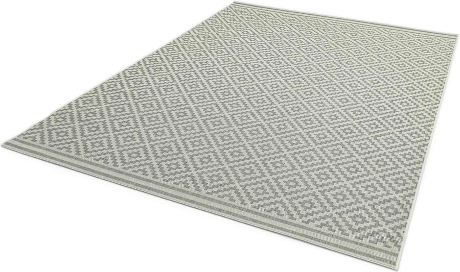 Easy living Patio-11-Diamond-Grey Vloerkleed 160x230 Rechthoek Buiten Laagpolig Tapijt Landelijk Grijs Wit - Foto 2