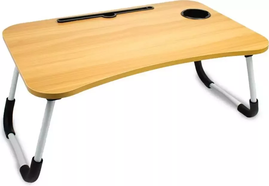 Easy-Ways Laptoptafel Laptopstandaard Schoottafel Bedtafel MDF Hout Donker Bruin 60x40x28 cm