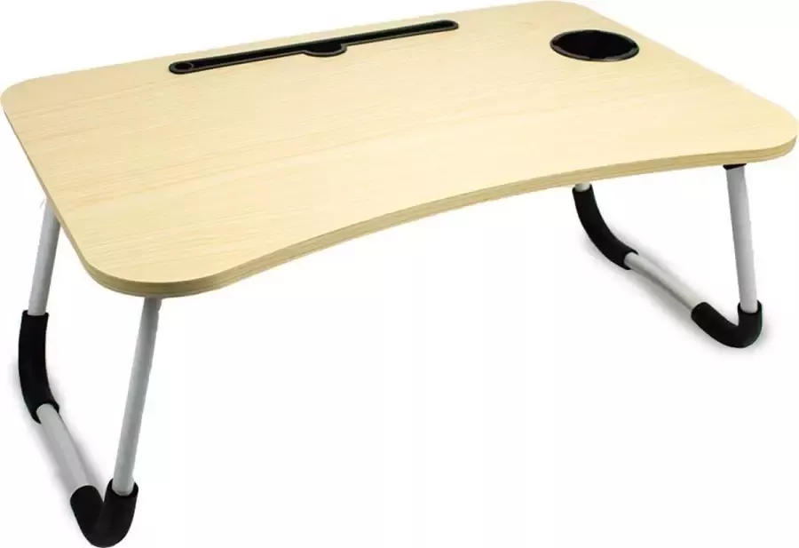 Easy-Ways Laptoptafel Laptopstandaard Schoottafel Bedtafel MDF Hout Licht Bruin 60x40x28 cm