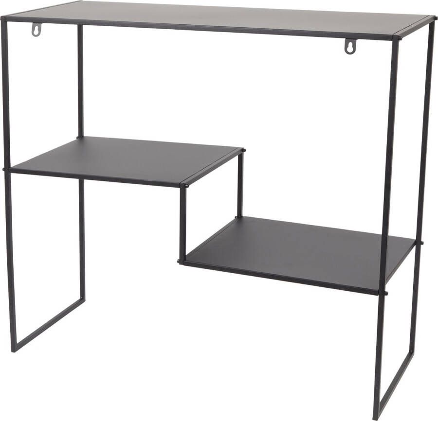 EasyFold Metalen Wandkast Metaal Zwart Industrieel Kamerkast Kast Modern Zwart interieur 2 of 3 laags Scandinavisch