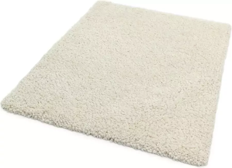 Eazy Living Easy Living Spiral-Shaggy-cream Vloerkleed 120x170 cm Rechthoekig Laagpolig Shaggy Tapijt Landelijk Wit