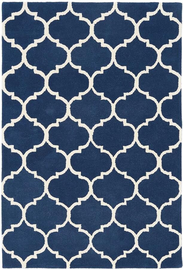 Eazy Living Easy Living Albany-Ogee-Blue Vloerkleed 160x230 Rechthoek Laagpolig Tapijt Klassiek Blauw Wit - Foto 2