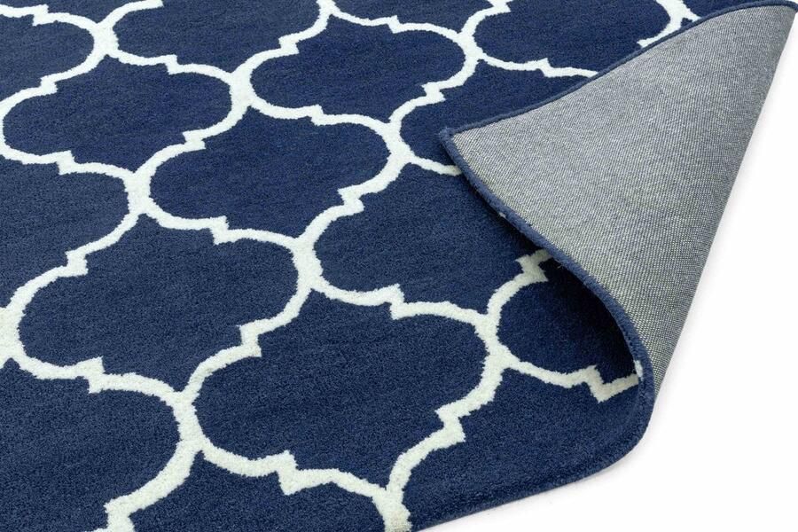 Eazy Living Easy Living Albany-Ogee-Blue Vloerkleed 160x230 Rechthoek Laagpolig Tapijt Klassiek Blauw Wit