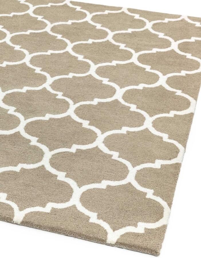 Eazy Living Easy Living Albany-Ogee-Camel Vloerkleed 160x230 Rechthoek Laagpolig Tapijt Klassiek Beige Wit