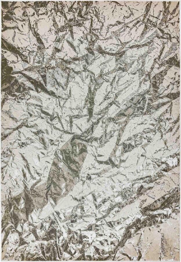 Eazy Living Easy Living Aurora-Satin Vloerkleed 160x230 Rechthoek Laagpolig Tapijt Industrieel Grijs Zilver