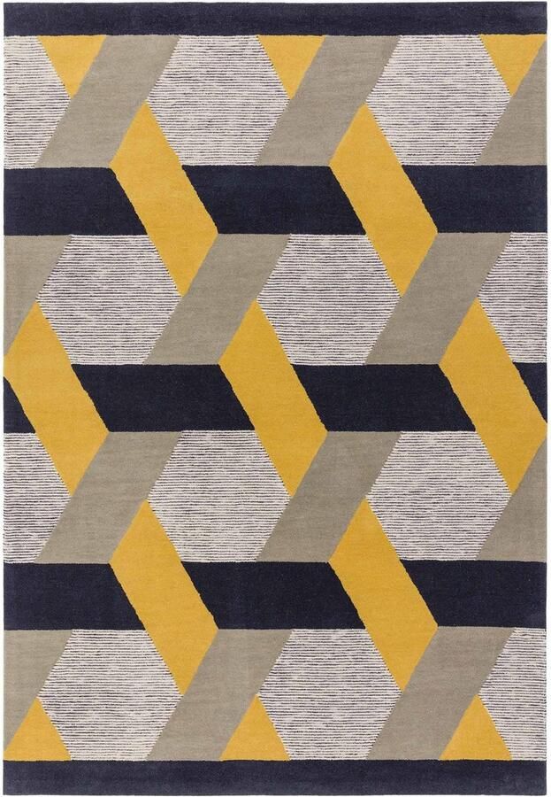 Eazy Living Easy Living Camden-Rug-gold Vloerkleed 160x230 Rechthoek Laagpolig Tapijt Modern Meerkleurig