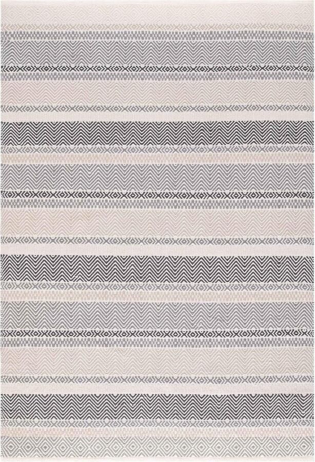 Eazy Living Easy Living Easy Living Boardwalk Grey Multi Vloerkleed 160x230 Rechthoek Buiten Laagpolig Tapijt Modern Beige Grijs Zwart