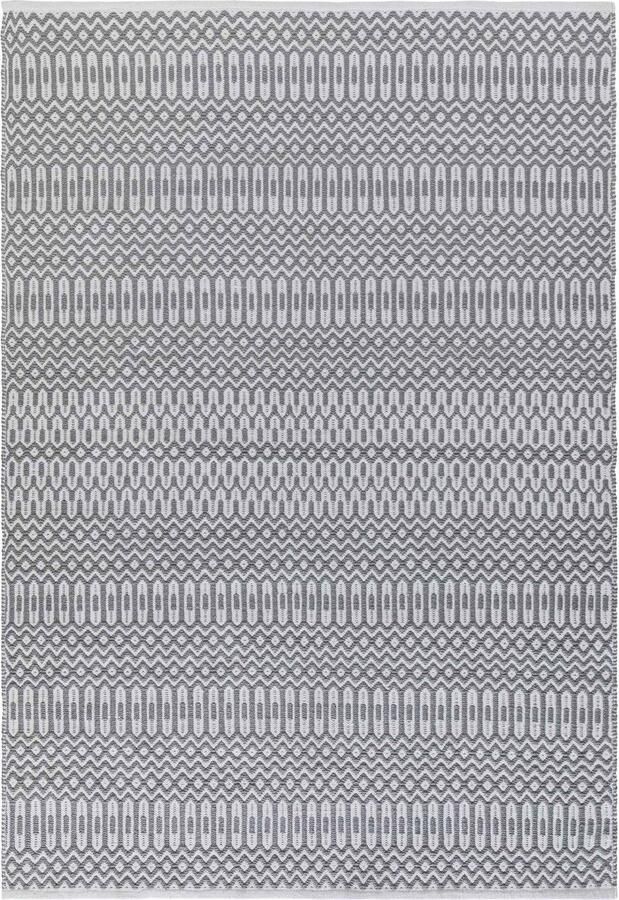 Eazy Living Easy Living Easy Living Halsey Grey Vloerkleed 160x230 Rechthoek Buiten Laagpolig Tapijt Modern Grijs Wit
