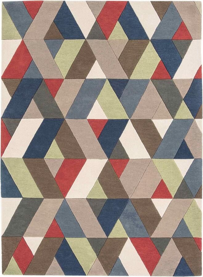 Eazy Living Easy Living Funk-Chevron-multi Vloerkleed 140x200 Rechthoek Laagpolig Tapijt Modern Meerkleurig