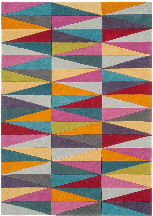 Eazy Living Easy Living Funk-Triangles Vloerkleed 140x200 Rechthoek Laagpolig Tapijt Modern Meerkleurig