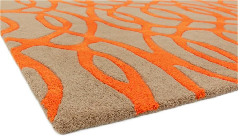 Eazy Living Easy Living Matrix-Wire-orange Vloerkleed 160x230 Rechthoek Laagpolig Tapijt Modern Bruin Oranje - Foto 2