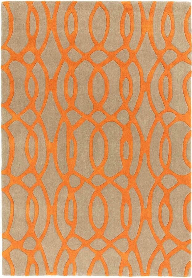 Eazy Living Easy Living Matrix-Wire-orange Vloerkleed 160x230 Rechthoek Laagpolig Tapijt Modern Bruin Oranje