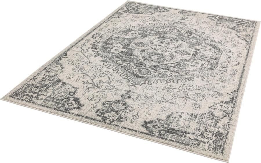 Eazy Living Easy Living Nova-Medallion-Ivory Vloerkleed 160x230 Rechthoek Laagpolig Vintage Tapijt Modern Beige Grijs - Foto 2