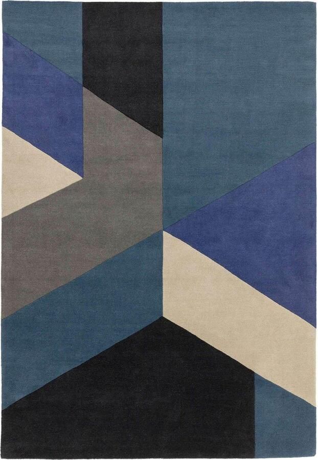 Eazy Living Easy Living Reef-Big-Geo-Blue Vloerkleed 160x230 Rechthoek Laagpolig Tapijt Modern Meerkleurig - Foto 2