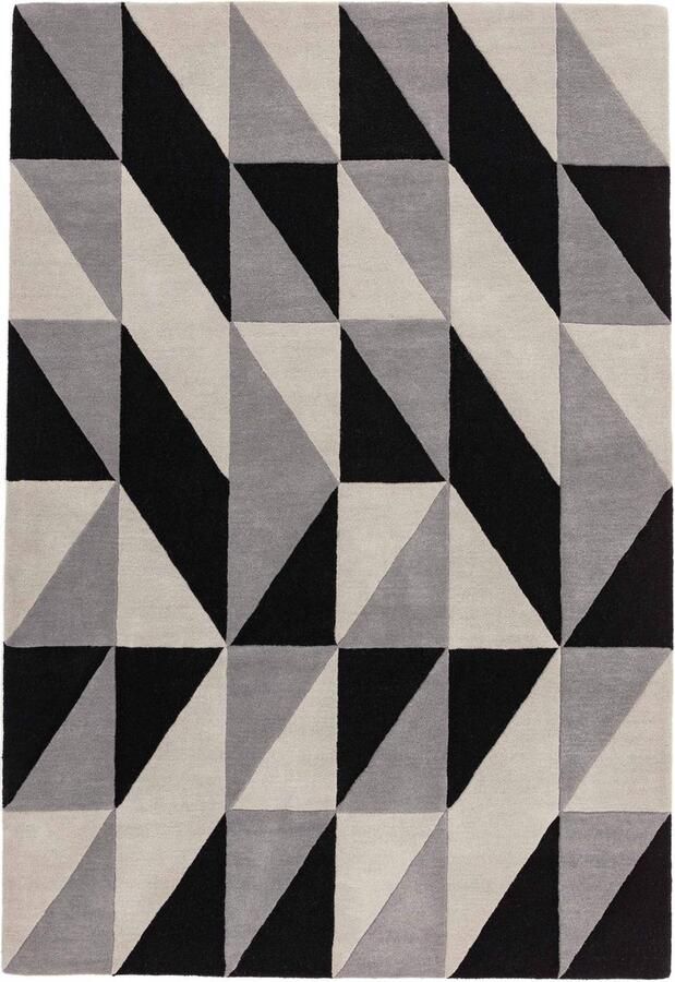 Eazy Living Easy Living Reef-Flag-Grey Vloerkleed 160x230 Rechthoek Laagpolig Tapijt Modern Grijs Zwart