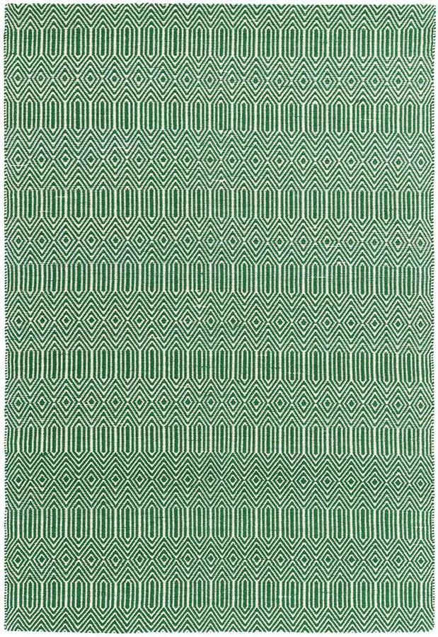 Eazy Living Easy Living Sloan-Green Vloerkleed 160x230 Rechthoek Laagpolig Tapijt Modern Groen Wit