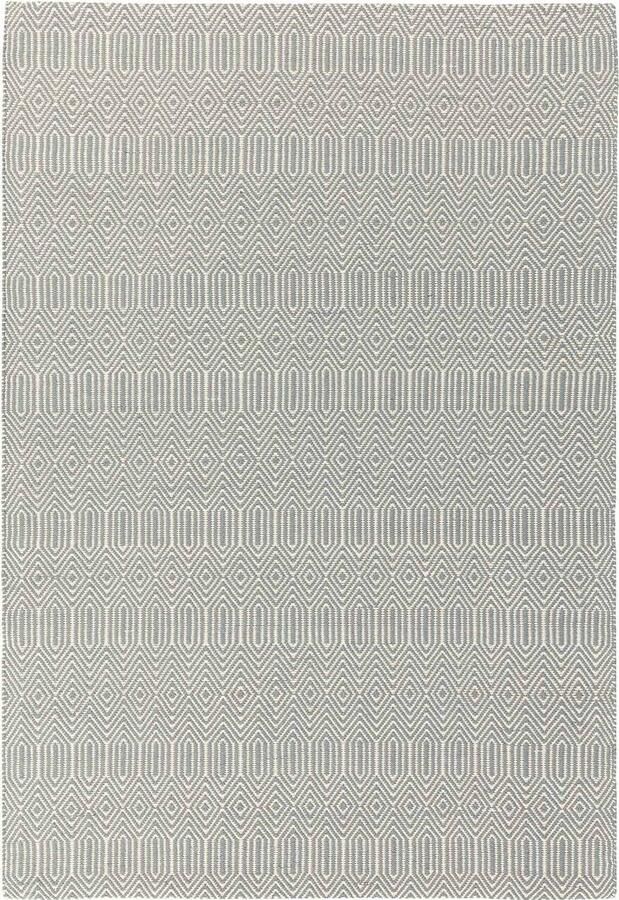 Eazy Living Easy Living Sloan-Silver Vloerkleed 160x230 Rechthoek Laagpolig Tapijt Modern Grijs Wit