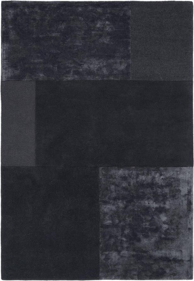 Eazy Living Easy Living tate-tonal-textures-Rug-Charcoal Vloerkleed 160x230 Rechthoek Laagpolig Tapijt Modern Antraciet Zwart