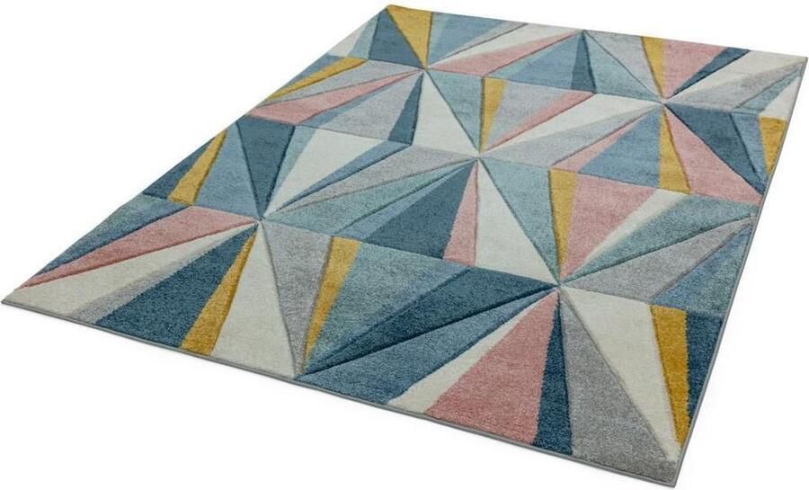 Eazy Living Easy Living Sketch-Diamond-Multi Vloerkleed 120x170 Rechthoek Laagpolig Tapijt Modern Meerkleurig