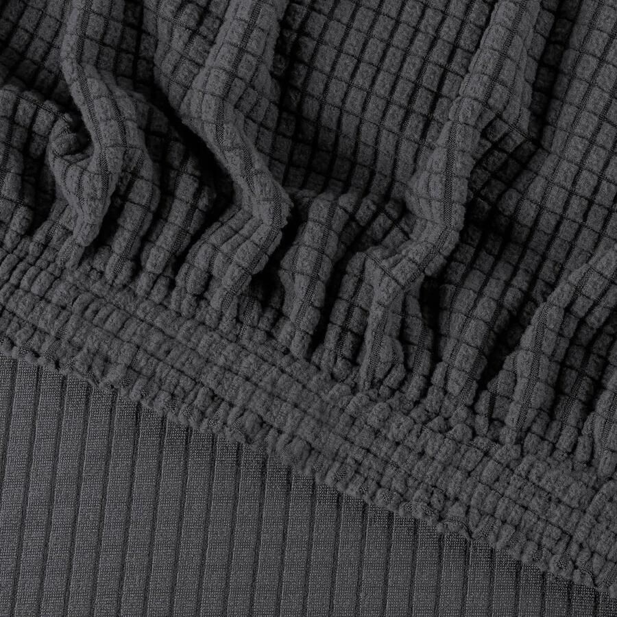 EBETA Jacquard vleugelstoelhoes 2-delige fauteuilhoezen elastische bankarmleuninghoezen beschermhoezen voor leesstoelen relaxstoelen met stoelhoes (donkergrijs)