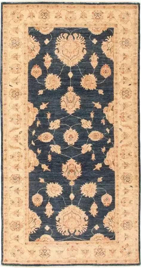 ECarpet Chobi Finest Afghanistan Blauw Tapijt Vloerkleed Handgemaakt