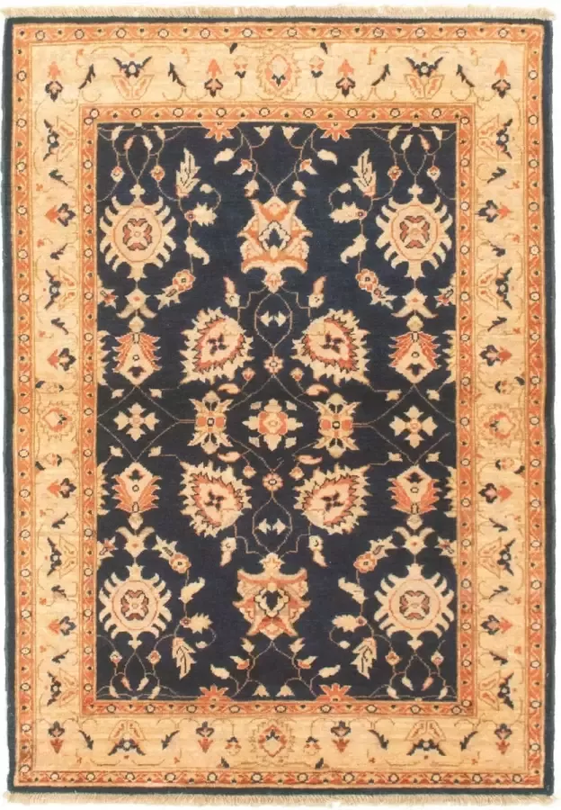 ECarpet Chobi Finest Afghanistan Blauw Tapijt Vloerkleed Handgemaakt