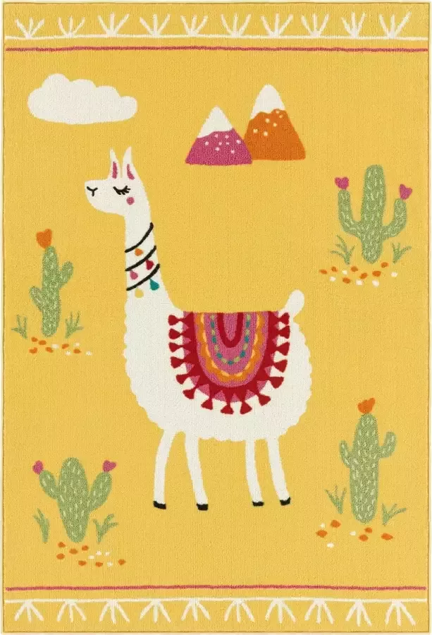 ECarpet DANCE KIDS EC2050 ALPACA Vloerkleed kinderkamer 100cm x 150cm Dikte 14mm