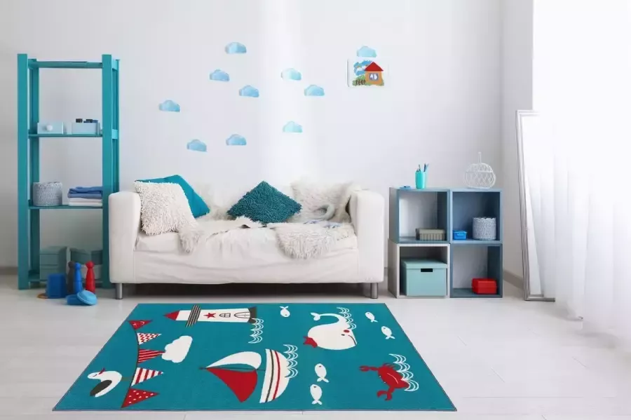 ECarpet DANCE KIDS EC2051 Vloerkleed kinderkamer 100cm x 150cm Dikte 14mm