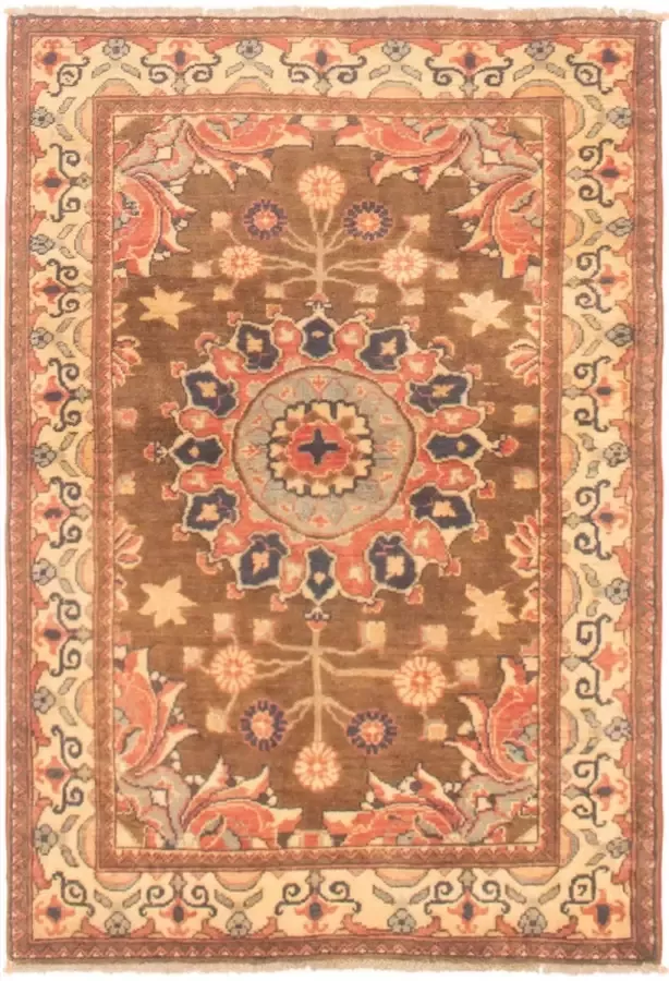 ECarpet Finest Ghazni Afghanistan Bruin Tapijt Vloerkleed Handgemaakt