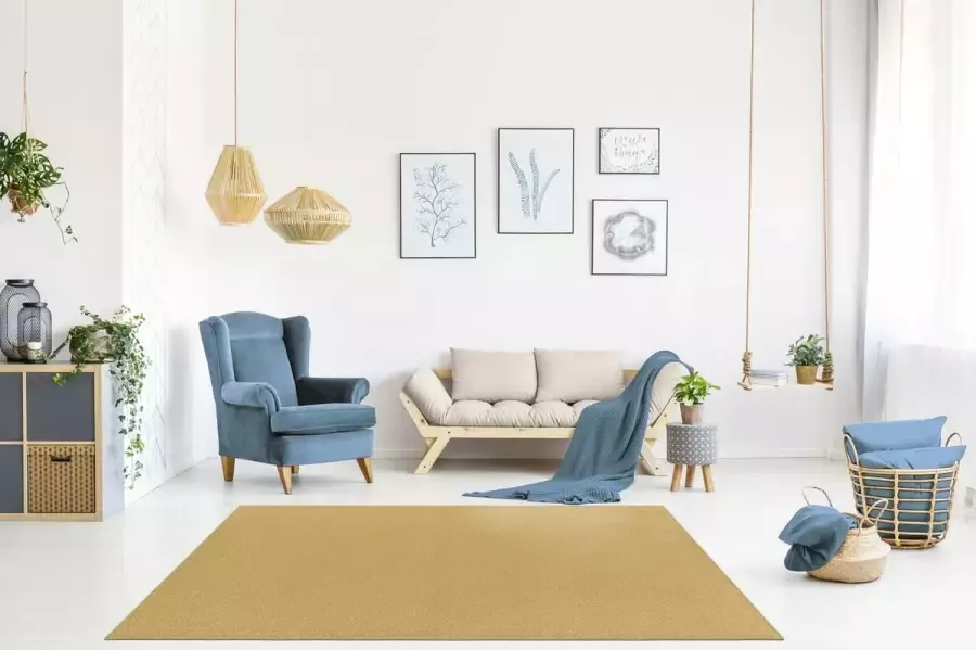 ECarpet Vloerkleed SALSA EC2054 Yellow Poolhoogte 8mm 80cm x 140cm