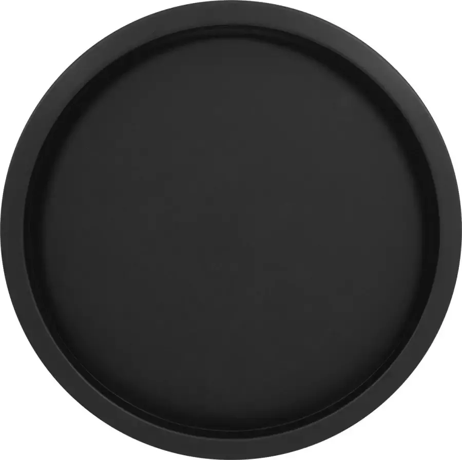 ecd-Germany Bijzettafel rond 51x47 cm zwart van metaal Scandinavisch design salontafel slaapkamertafel salontafel dienbladtafel voor drankjes hapjes