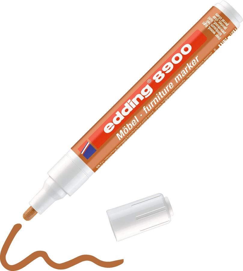 Edding 8900 meubelstift voor reparatie van meubels perenhout licht 1 5-2mm de meubelmarker laat krassen en kleine beschadigingen verdwijnen