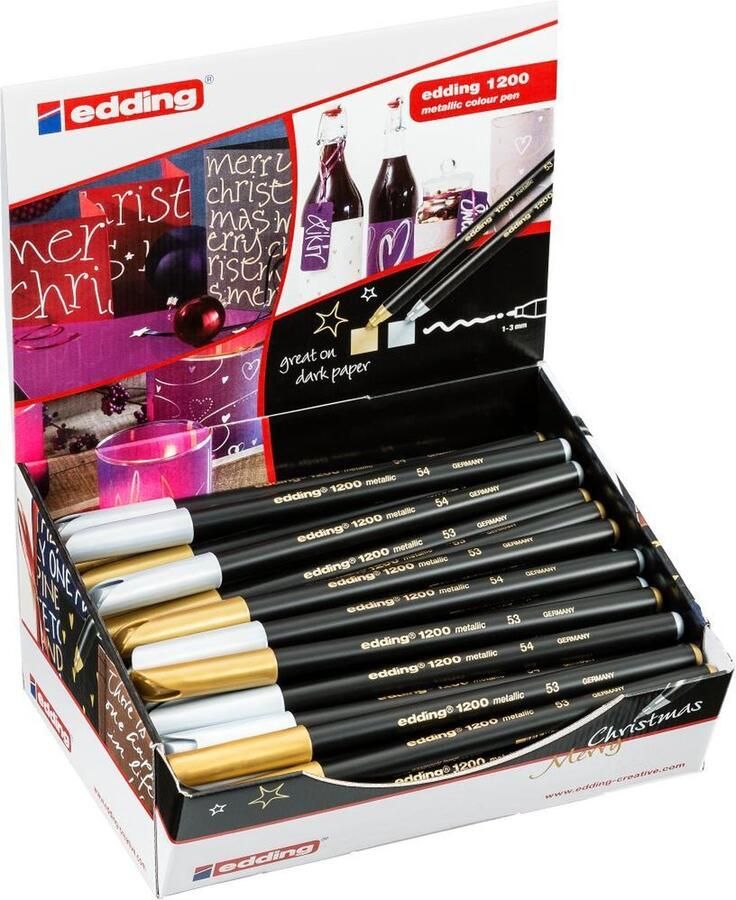 Edding -display-1200 metallic viltstiften kerst 4-50297