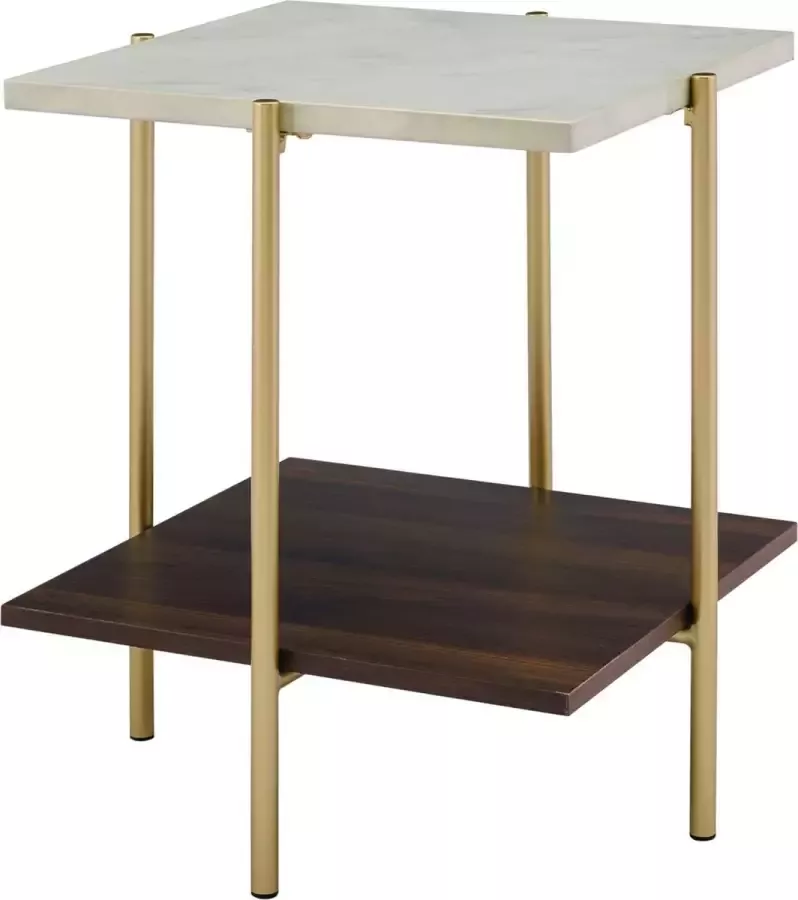 Edie Editions Rustieke Ronde Salontafel Eiken rustiek Zwart