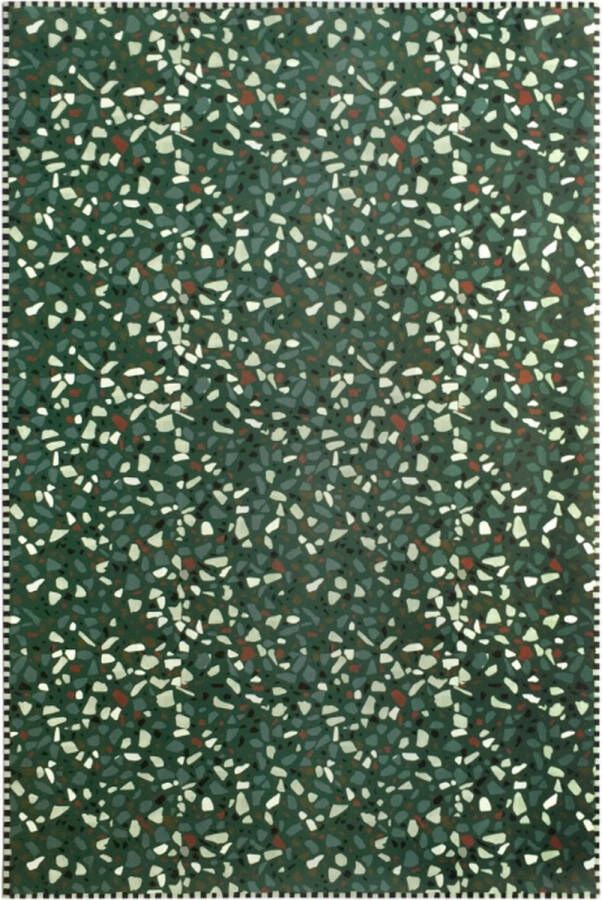 Edito Tapijt vinyl 'Terrazzo Green' Groen 70x140 cm
