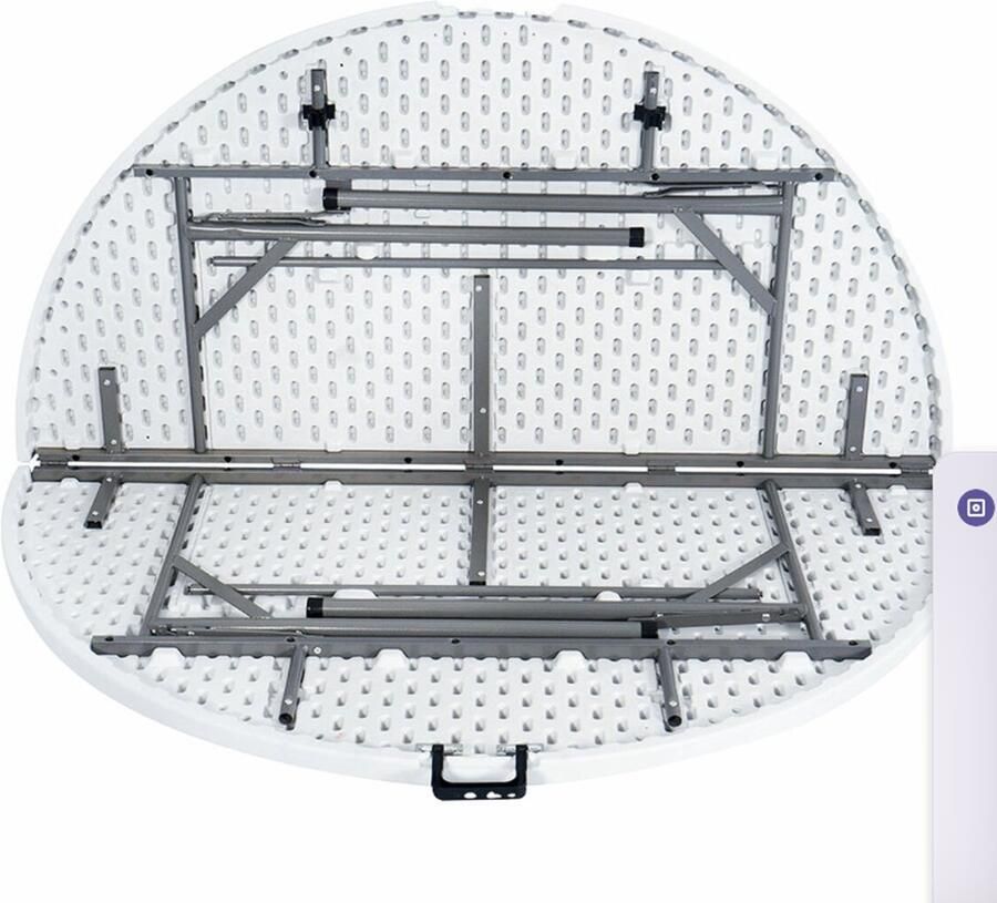 EDM Ronde Klaptafel Ronde Partytafel Inklapbaar 73873 92 0 x 182 0 x 11 5cm