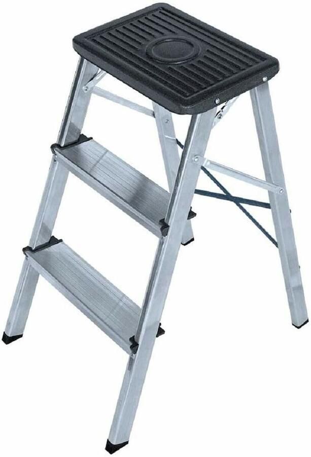 EDM Product Opvouwbare ladder met 3 tredes EDM 75051 Aluminium 40 x 14 x 82 cm Multicolour