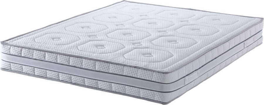 Efko Pocketvering Matras 140x200 cm 2 persoons Traagschuim Bamboe Matrashoes met Rits wit Ultieme Nachtrust en Rugondersteuning - Foto 7