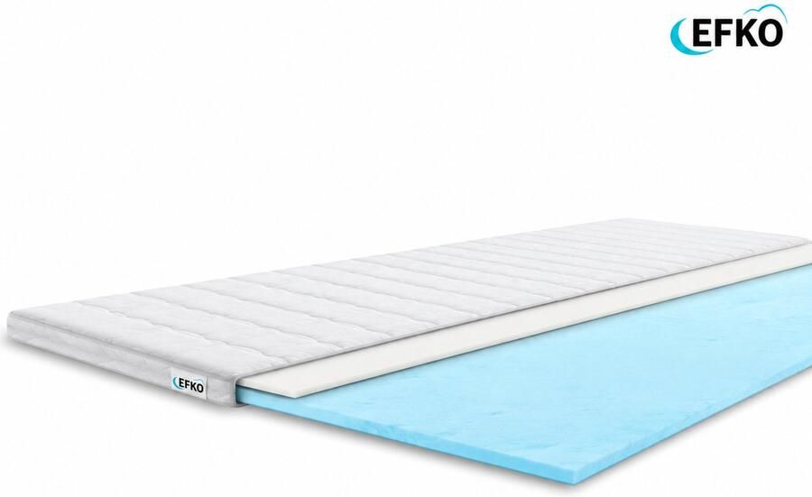 Efko Koudschuim topper matras 90x200x9 cm Luxe wasbare hoes voor een betere slaap en rug ondersteuning - Foto 2