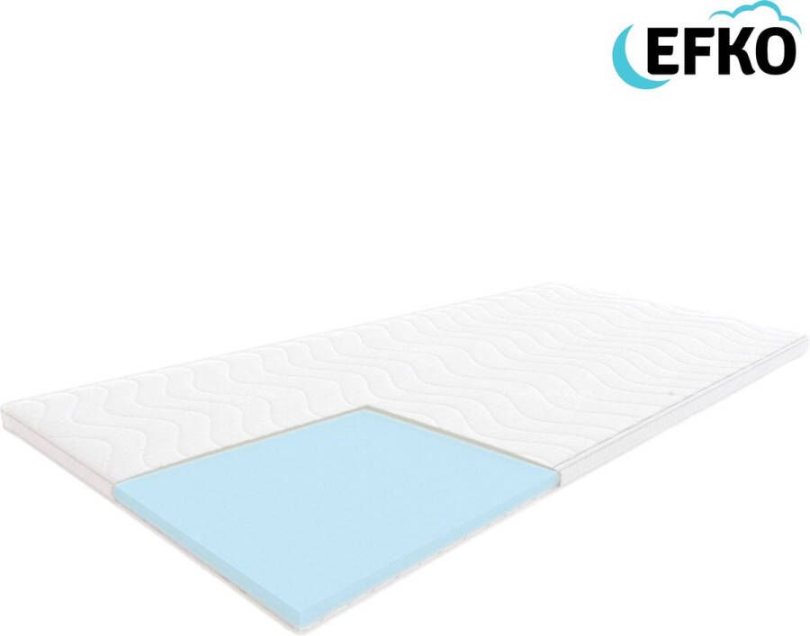 Efko Koudschuim topper matras 90x200 5 cm hoog Luxe wasbare hoes Betere slaap en Rug ondersteuning