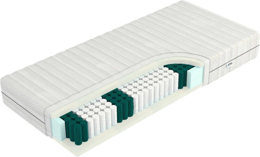 Efko Pocketvering Matras 90x200 cm 1 persoons Traagschuim Bamboe Matrashoes met Rits wit Ultieme Nachtrust en Rugondersteuning - Foto 5