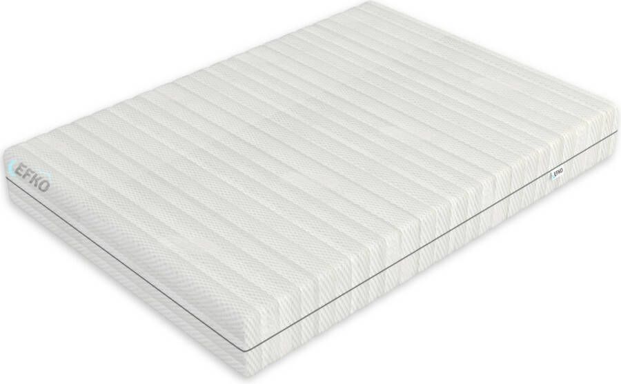 Efko Pocketvering Matras 160x200 cm 2 persoons Traagschuim Bamboe Matrashoes met Rits wit Ultieme Nachtrust en Rugondersteuning - Foto 4