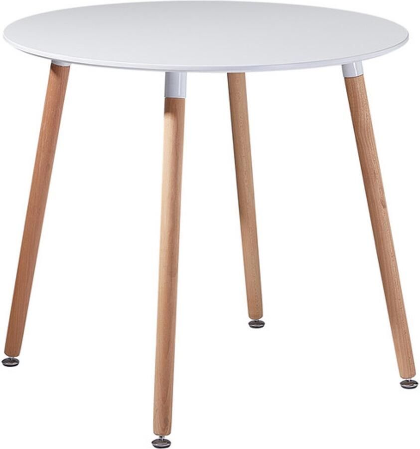 EGGREE Moderne ronde eettafel Scandinavische keukentafel Gemaakt van hout Voor 2-4 personen 80 x 80 x 75 cm Zwart