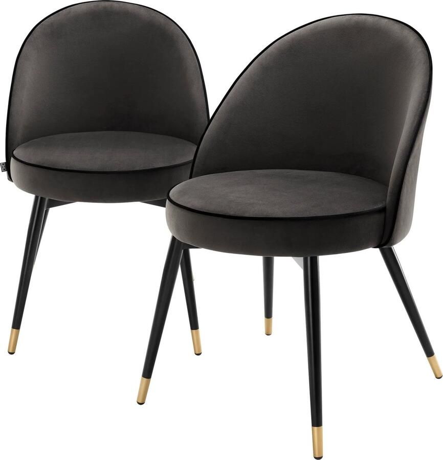 Eichholtz eetkamerstoel cooper faux leather set van 2