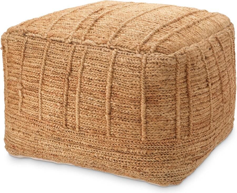Eichholtz stoel kruk voetenstoel Natural Jute Palinuro 60 x 60 x 40 cm