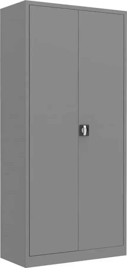 Eigen huismerk Square Draaideurkast 195x92x42cm met 4 legborden RAL9006