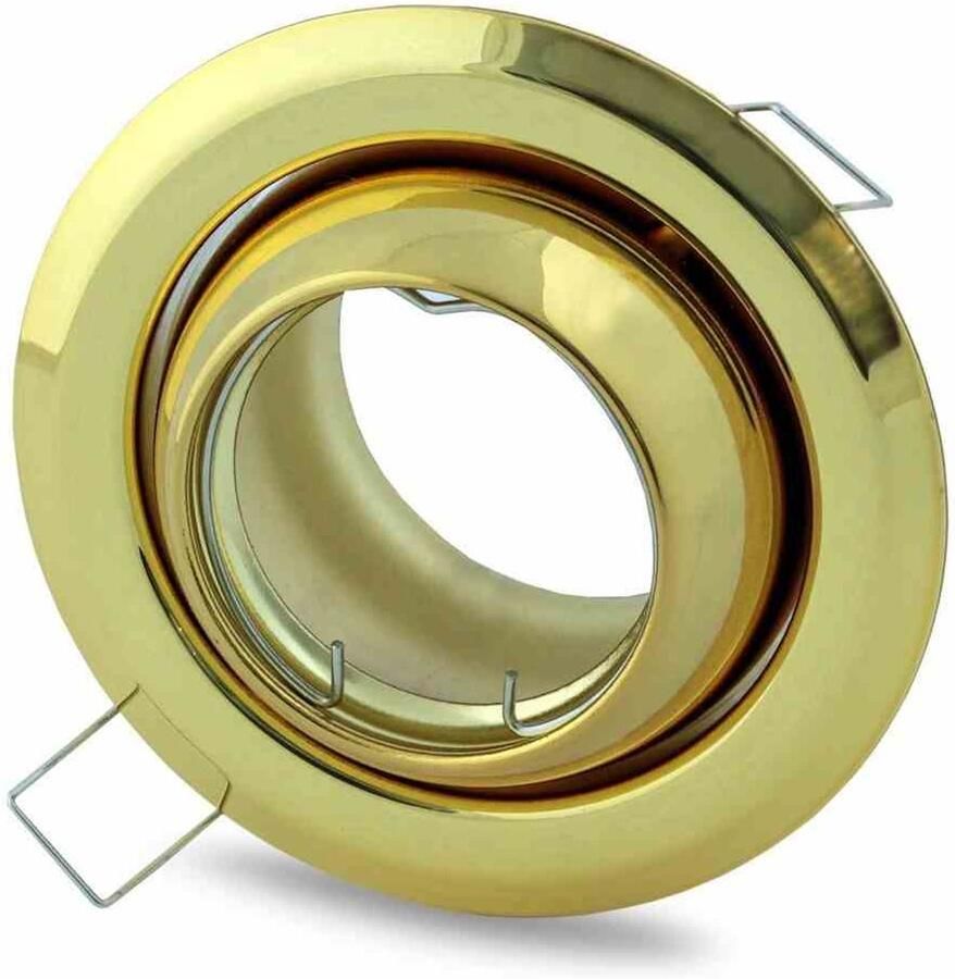 Eko-Light SET VAN RONDE GU10 3X5W LED GOUDEN LAMPEN