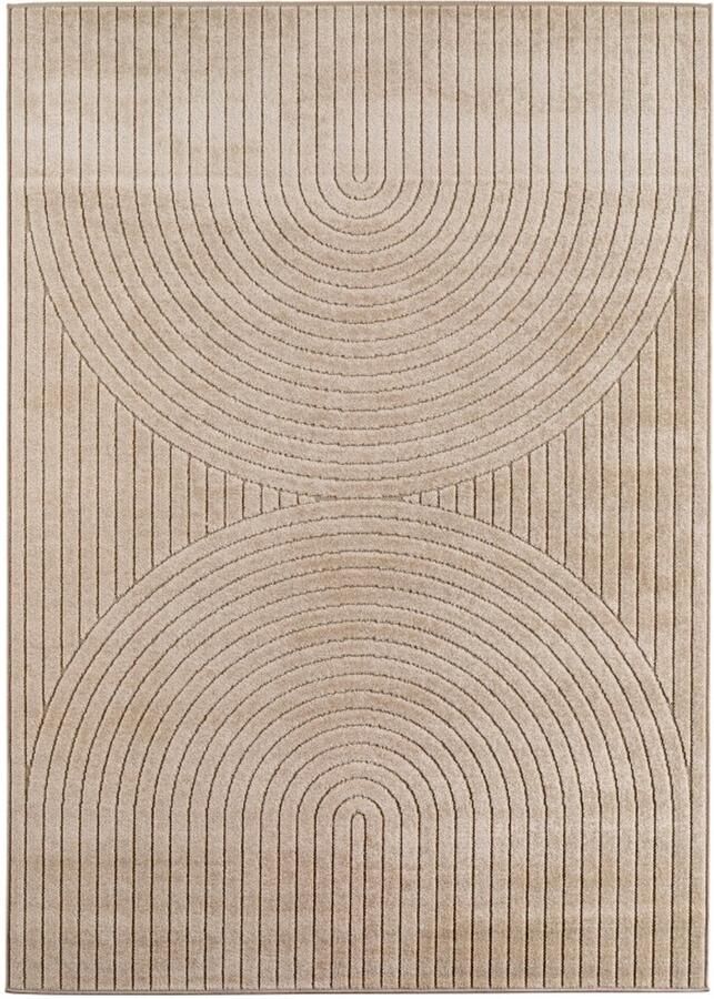 Ayyildiz Nova – Vloerkleed Siena Beige – Binnen En Buiten Vloerkleed – Laagpolig – Japandi stijl – 280x370 cm - Foto 2