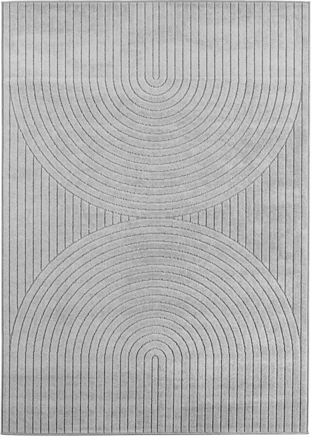 Ayyildiz Nova – Vloerkleed Siena Grijs – Binnen En Buiten Vloerkleed – Laagpolig – Japandi stijl – 200x290 cm - Foto 2