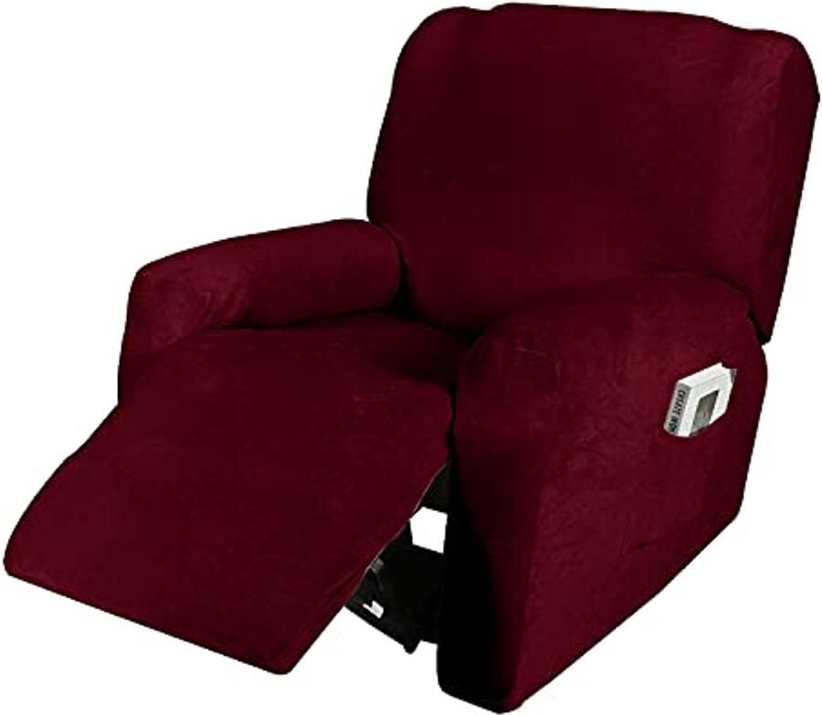 Ele ELEOPTION Fauteuil Stoelhoes 1 Stuk Rekbare Velours Stoelhoes Massage Stoelhoes Wasbaar Thuis Ligstoelbeschermer